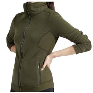 ATHLETA Women’s Green Outlander Full Zip Outdoors Hiking Fleece Jacket Size XS